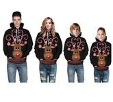 Pull noël famille dessin animé